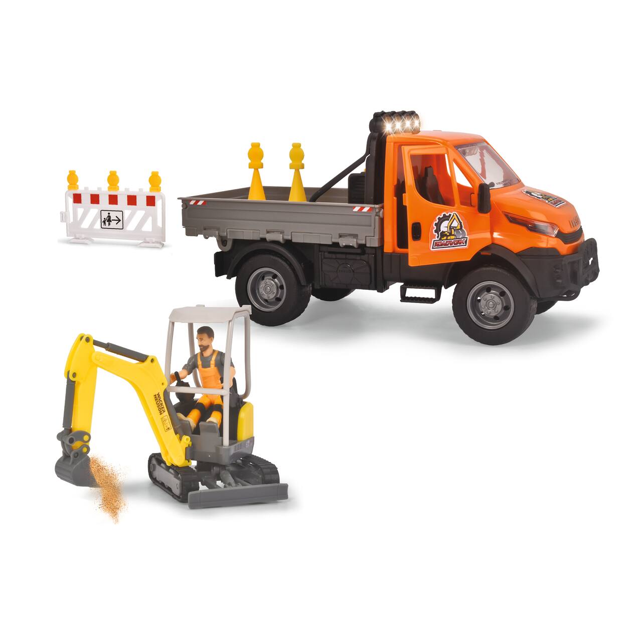 Dickie Toys Light & Sound Road Construction Playset